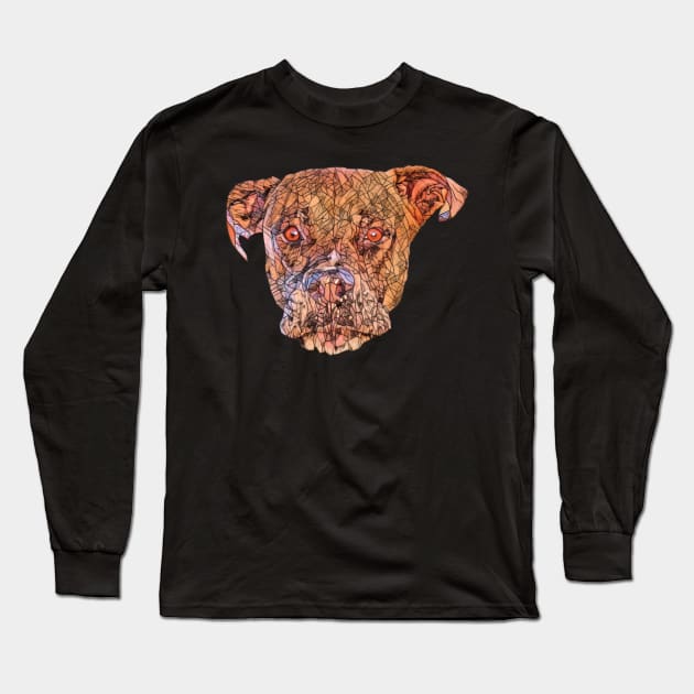 Bullmastiff Face Long Sleeve T-Shirt by DoggyStyles